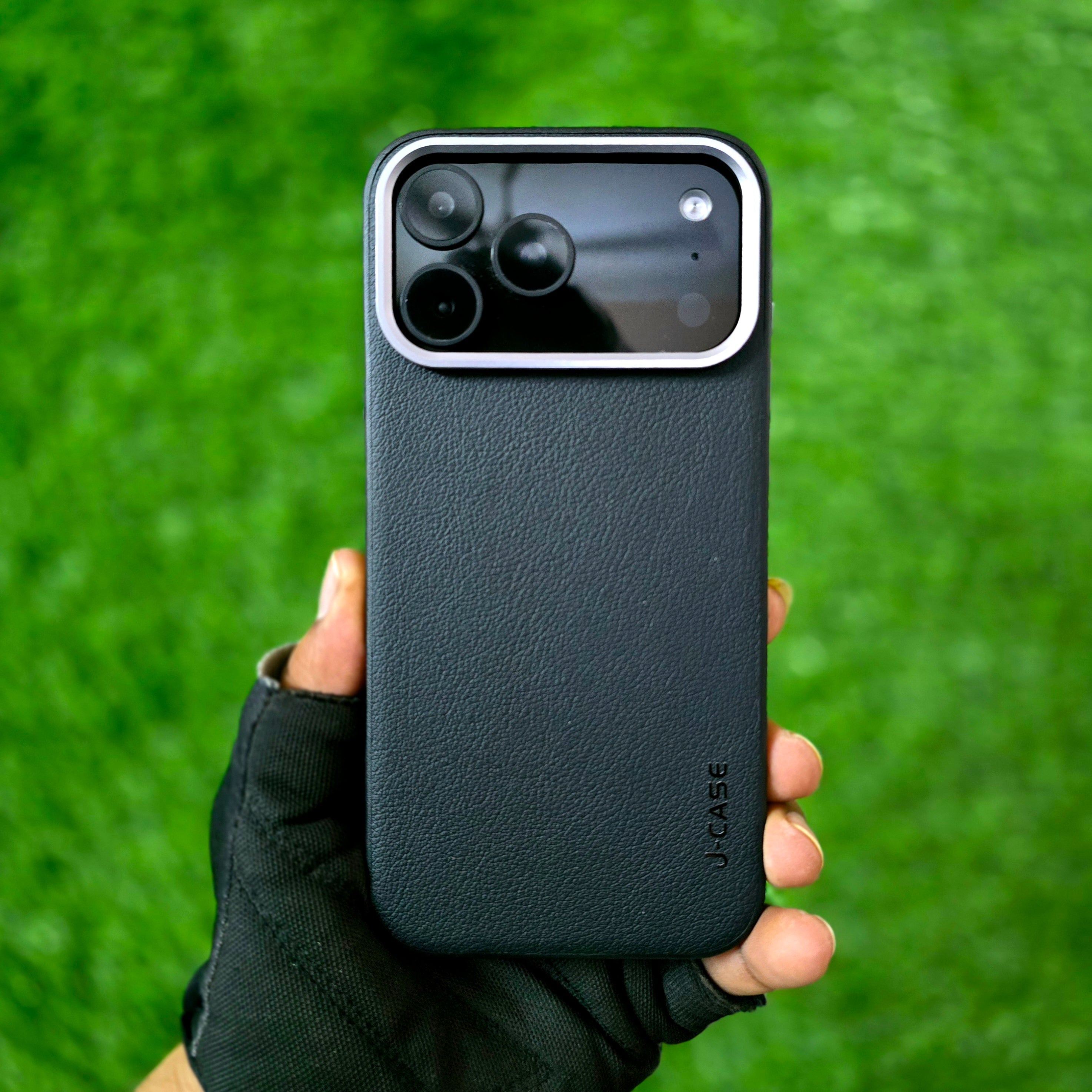 iPhone 17 Pro Leather Cover, J-Series Genuine Leather Case - Black